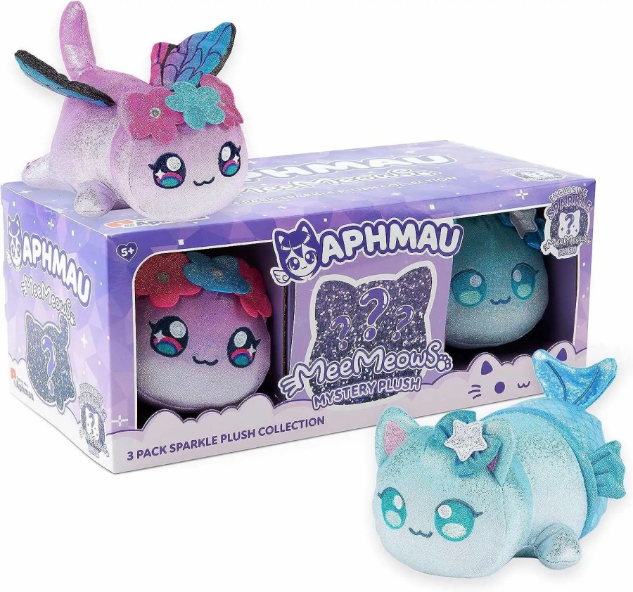 All Brands Bonkers Toy Co. | Aphmau Meemeows Sparkle Collection 6-Inch Plush 3-Pack [1 Mystery Plush]