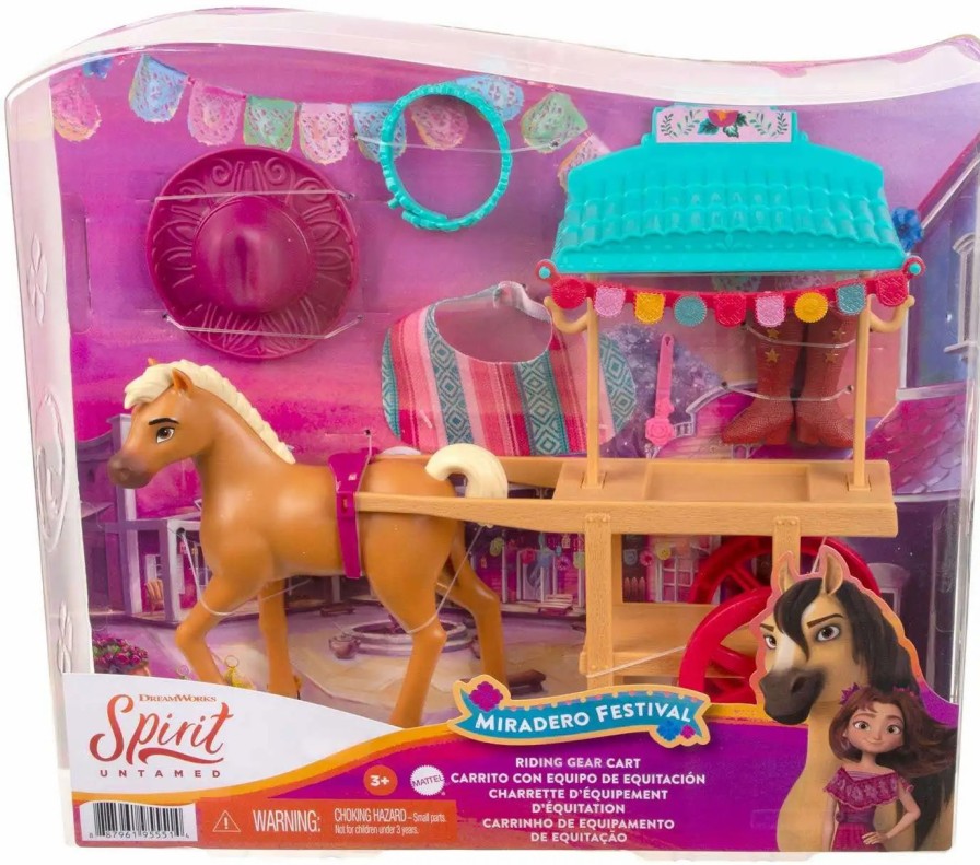 All Brands Mattel | Spirit Untamed Miradero Festival Riding Gear Cart Figure Set