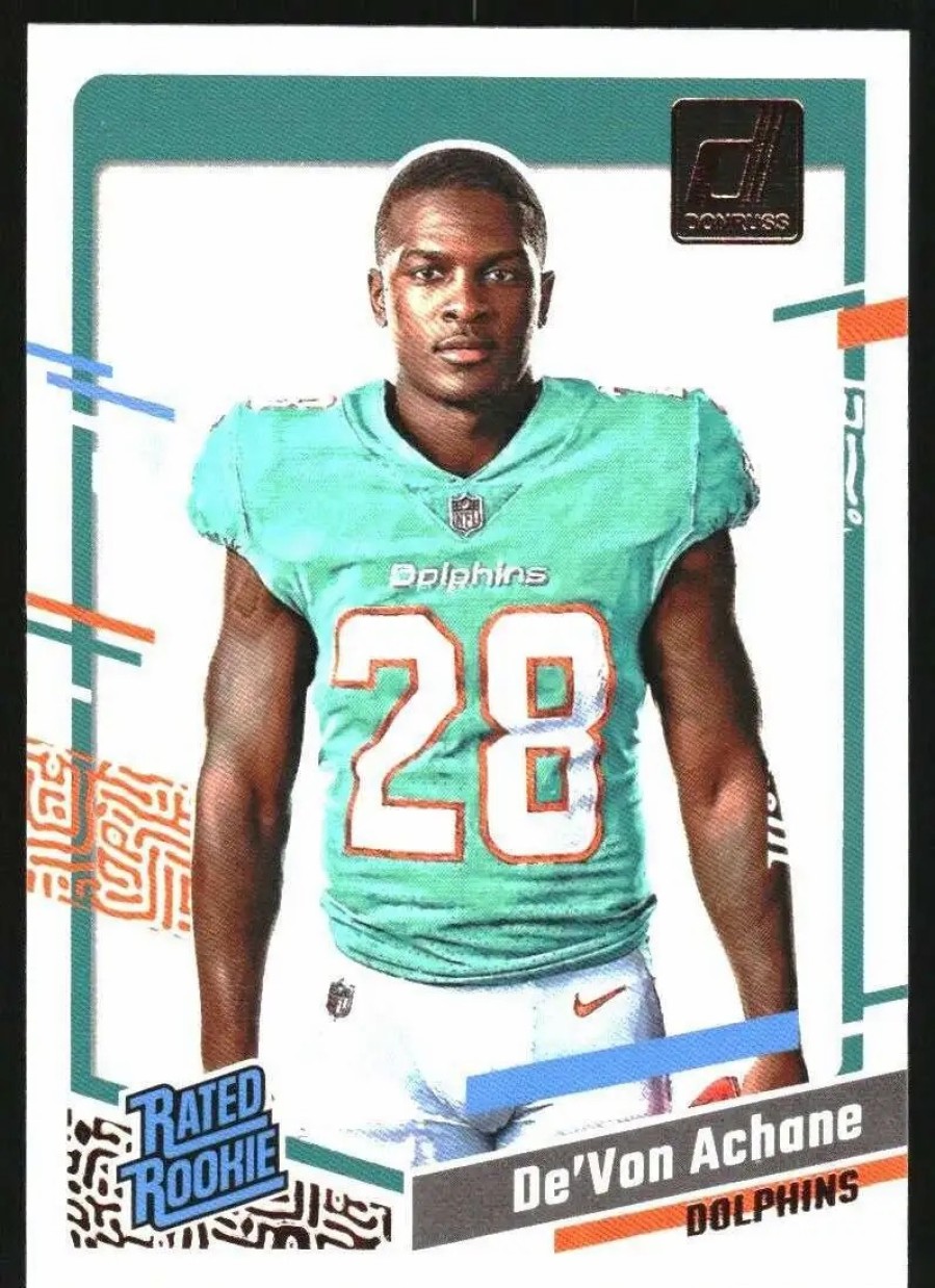 All Brands Panini | Nfl Miami Dolphins 2023 Panini Donruss Canvas Portrait Devon Achane #27 [Rated Rookie]