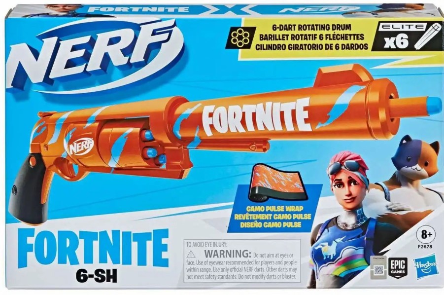 All Brands Hasbro Toys | Nerf Fortnite 6-Sh Dart Blaster Toy