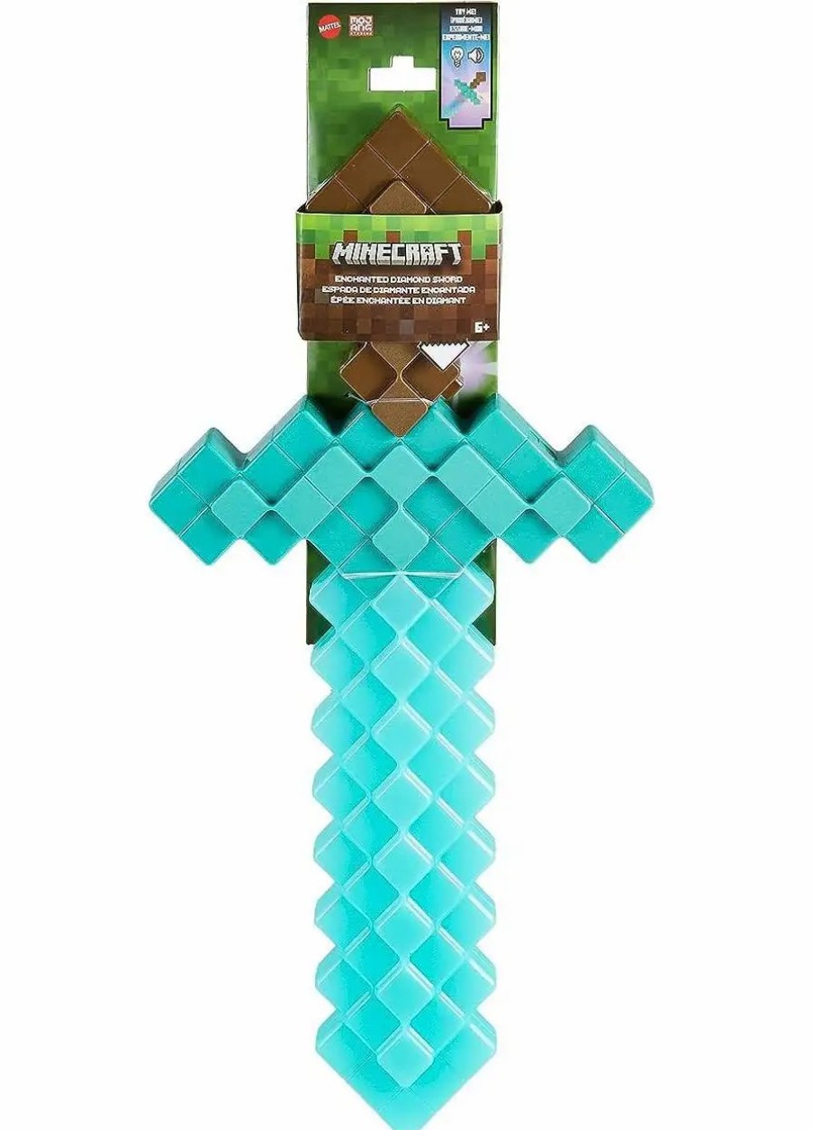 All Brands Mattel | Minecraft Enchanted Diamond Sword Roleplay Toy [With Lights & Sounds]