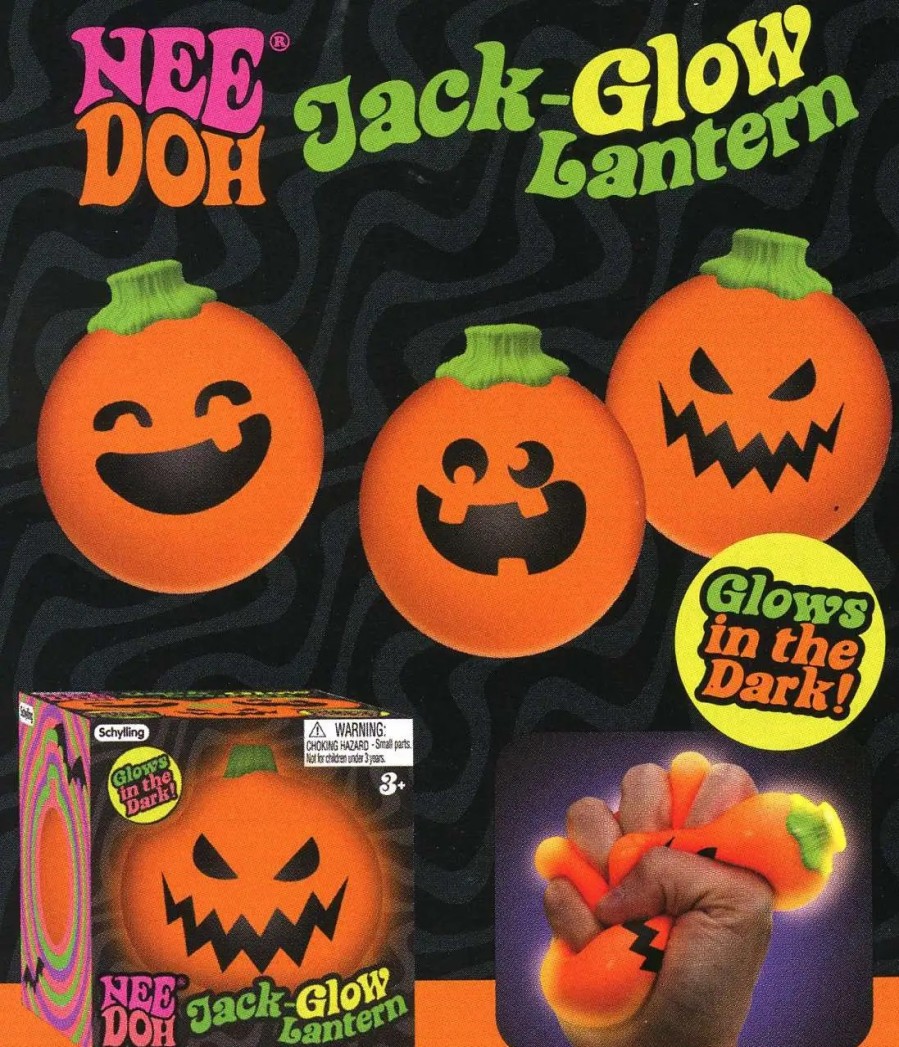 All Brands Schylling | Needoh The Groovy Glob Jack-Glow-Lantern Stress Ball [1 Random Figure] (Pre-Order Ships October)