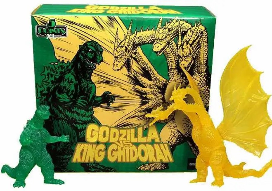 All Brands Mezco Toyz | 5 Points Xl Radioactive Battle Box Godzilla Vs. King Ghidorah Exclusive Deluxe Action Figure Set