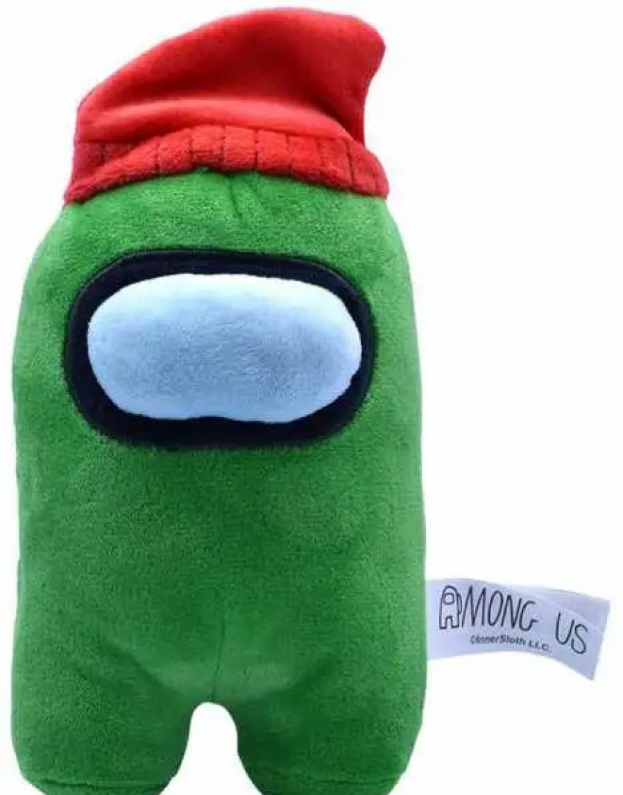 All Brands Just Toys | Among Us Green With Red Beanie 6.5-Inch Plush