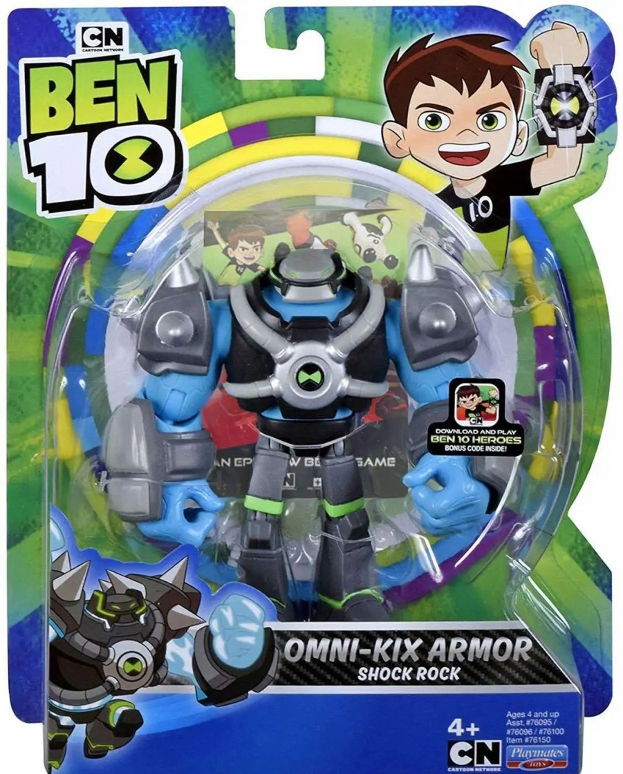 All Brands Playmates | Ben 10 Omni-Kix Armor Shock Rock Action Figure