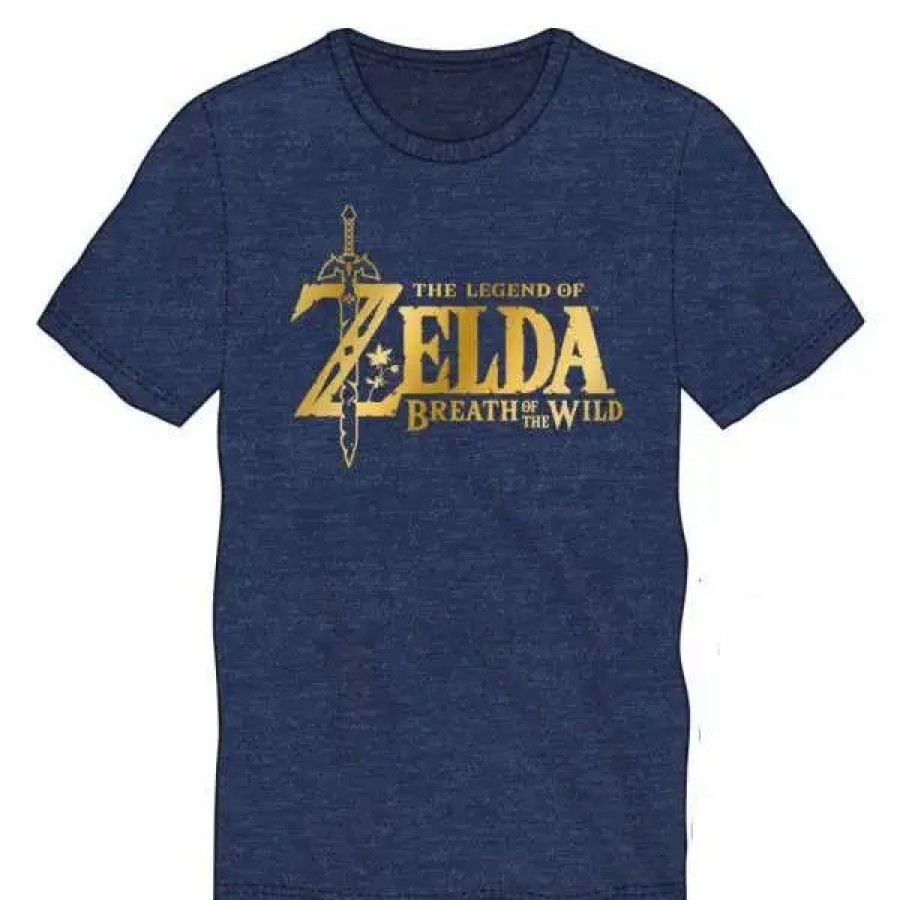 All Brands Bioworld | The Legend Of Zelda Zelda Breath Of The Wild Metallic Logo Mens Tee Shirt Apparel [Large]