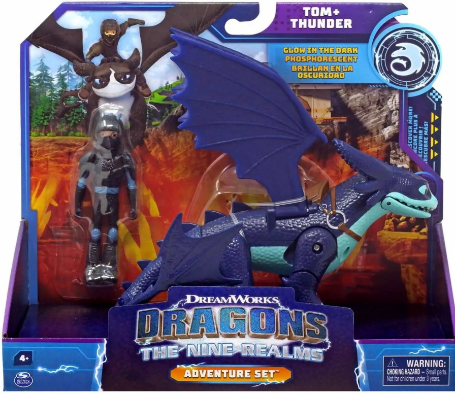 All Brands Spin Master | Dragons The Nine Realms Adventure Set Tom & Thunder Action Figure [Purple Version]