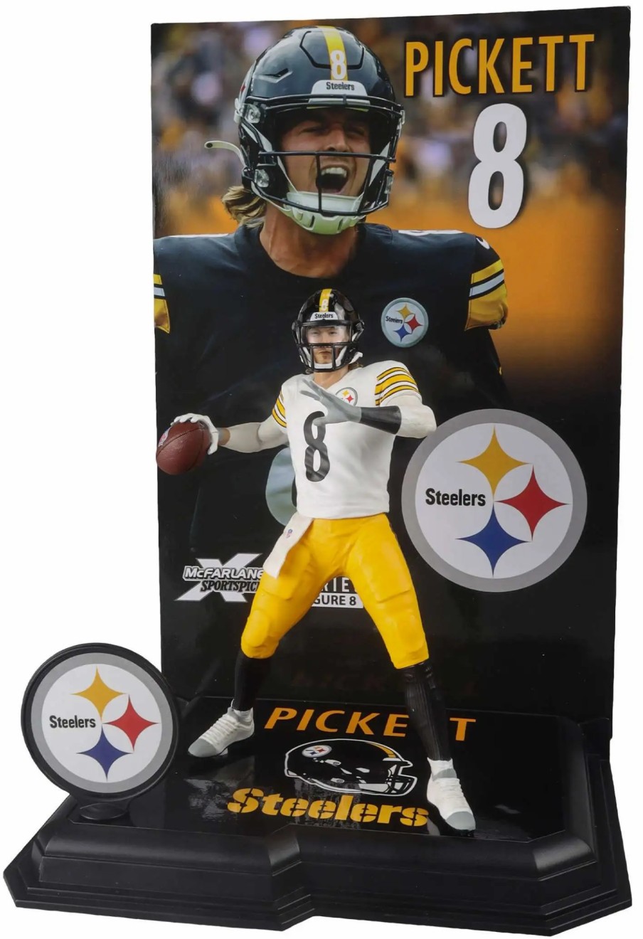 All Brands McFarlane Toys | Mcfarlane Toys Nfl Pittsburgh Steelers 2023 Sports Football Kenny Pickett Action Figure [White Jersey, Chase Version]