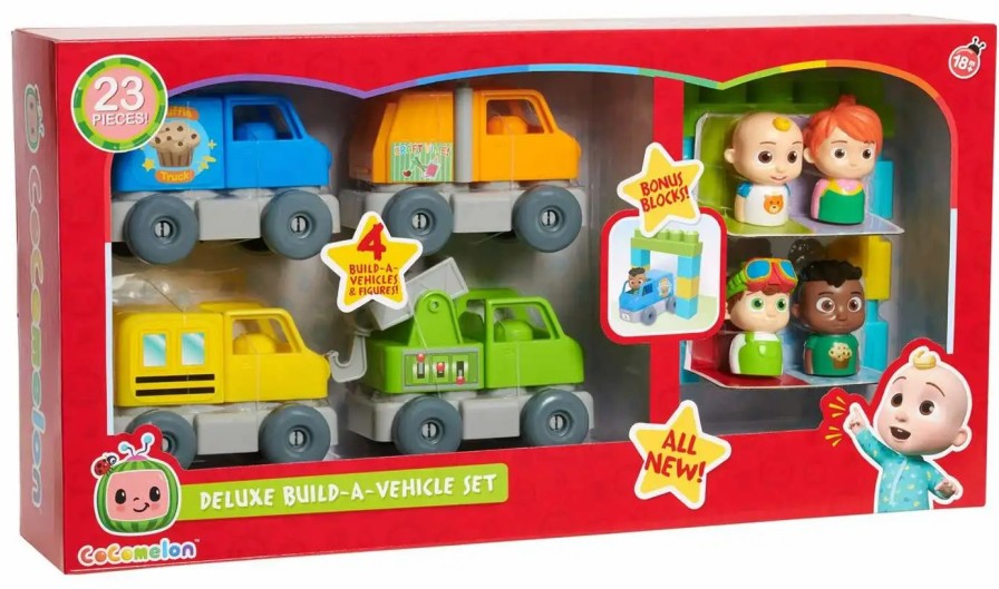 All Brands Just Play | Cocomelon Deluxe Build-A-Vehicle Set Playset [2022]