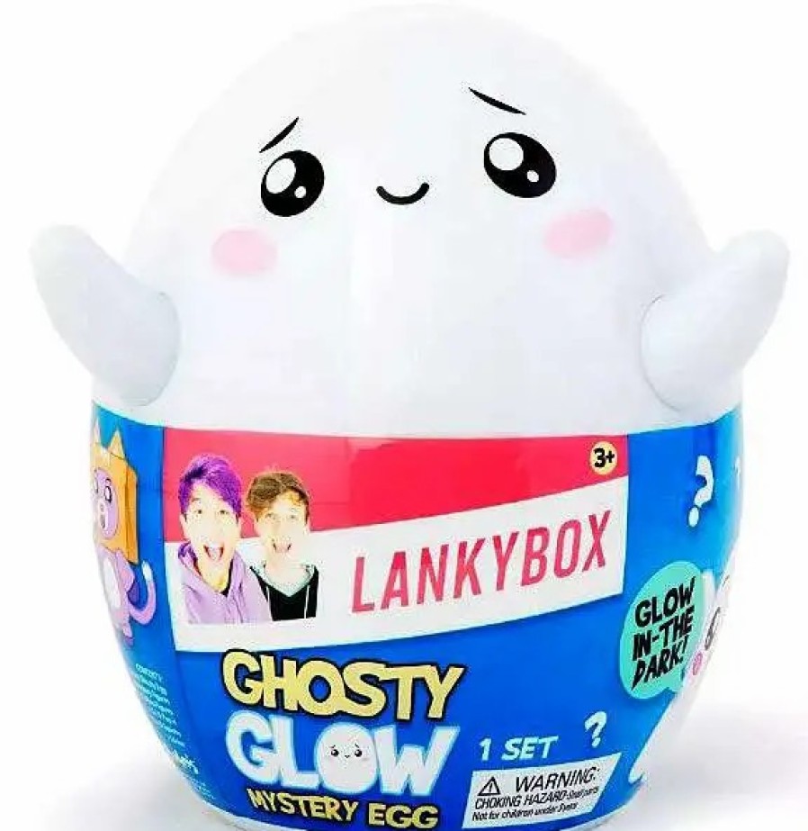 All Brands Bonkers Toy Co. | Lankybox Ghosty Glow Mystery Egg [2 Figures, 3 Micro Figures, 1 Squishy, 1 Pop-It & 1 Sticker]