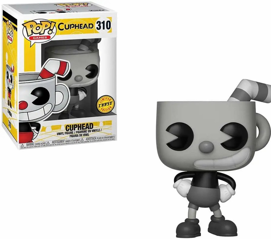 All Brands Funko | Funko Pop! Games Cuphead Vinyl Figure #310 [Black & White, Chase Version]