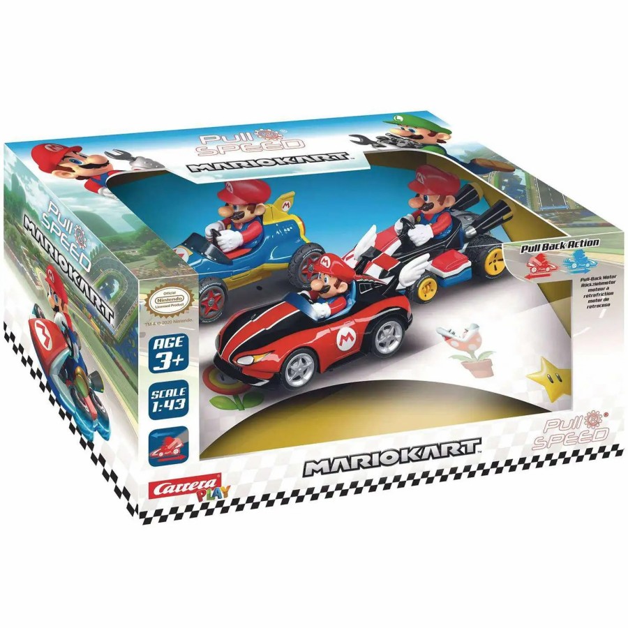 All Brands Carrera of America | Super Mario Bros. Mario Kart Mario Pull & Speed Set Of 3 (Pre-Order Ships March)