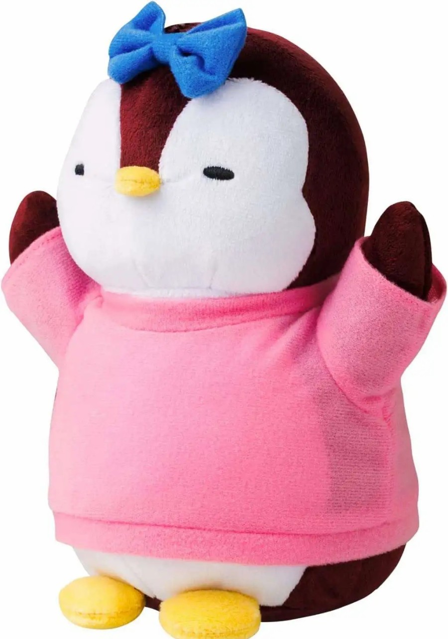 All Brands PMI | Pudgy Penguins Plush Buddies Blue Bow & Pink Sweater 8-Inch Plush