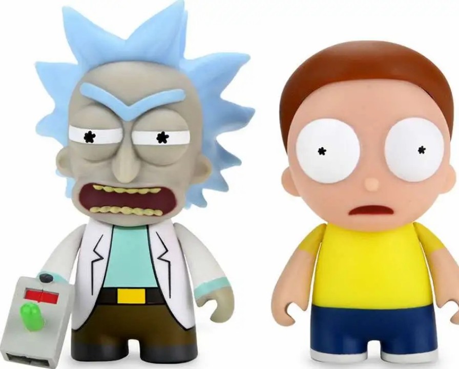 All Brands Kidrobot (NECA) | Rick & Morty Rick Sanchez & Morty Smith 3-Inch Vinyl Figure 2-Pack