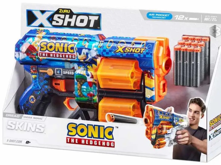 All Brands Zuru Toys | Sonic The Hedgehog X-Shot Skins Dread Mega Sonic Blaster [12 Darts]