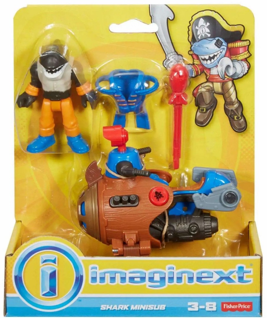 All Brands Fisher Price | Fisher Price Imaginext Shark Minisub Figure Set