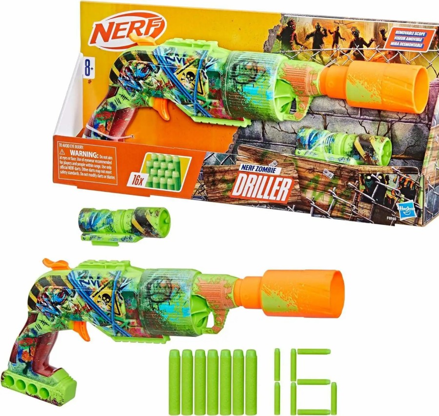 All Brands Hasbro Toys | Nerf Zombie Driller Blaster