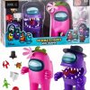 All Brands PMI | Among Us Crewmate Figures With Stamper Purple & Pink Action Figure 2-Pack