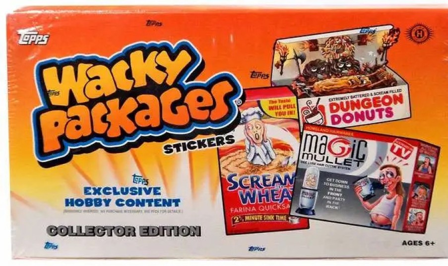 All Brands Topps | Wacky Packages Topps Series 10 Trading Card Sticker Collector Edition Hobby Box [14 Packs]