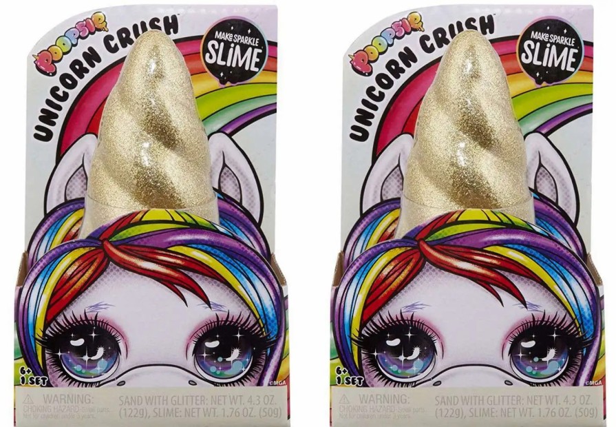 All Brands MGA Entertainment | Poopsie Slime Surprise! Unicorn Crush Series 1 (Gold Horn) Lot Of 2 Mystery Packs