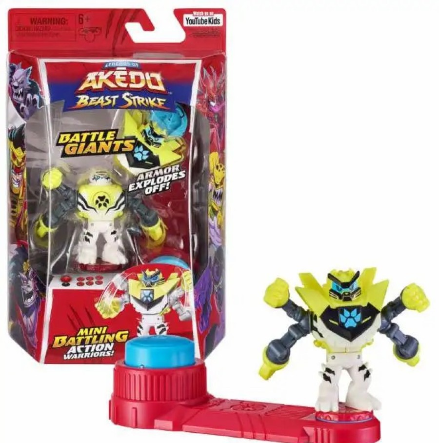 All Brands Moose Toys | Legends Of Akedo Beast Strike Battle Giants White Paw Mini Battling Action Figure