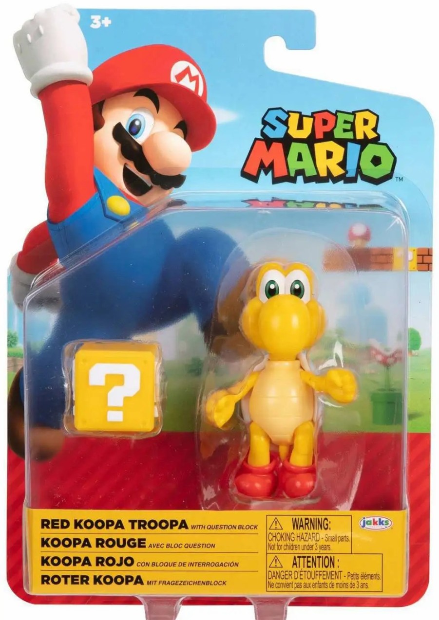 All Brands Jakks Pacific | World Of Nintendo Red Koopa Troopa Action Figure [With Question Block]