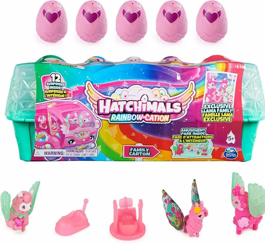 All Brands Spin Master | Hatchimals Rainbow-Cation Family Carton Llama Family Figure 10-Pack