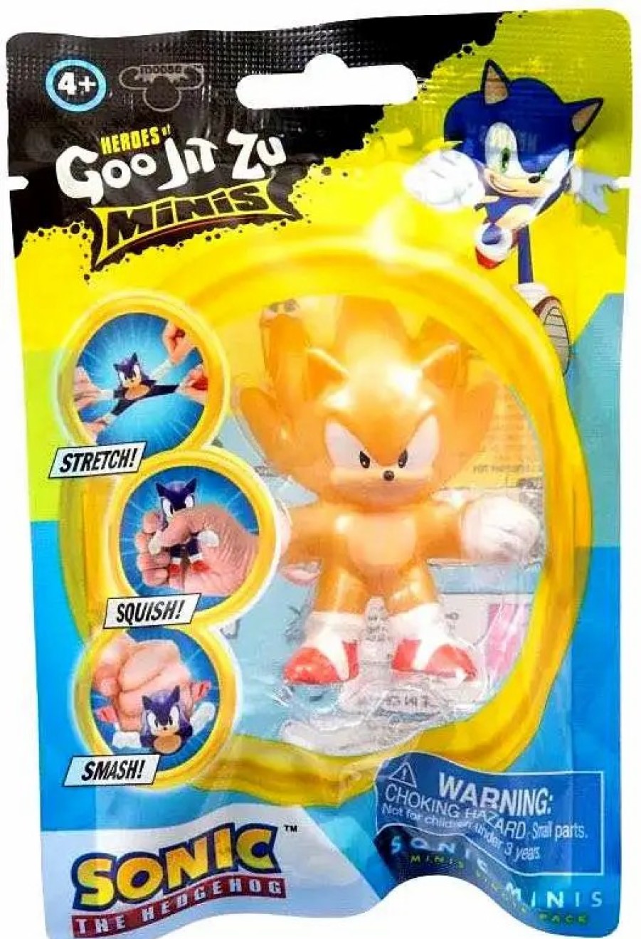 All Brands Moose Toys | Heroes Of Goo Jit Zu Sonic The Hedgehog Minis Super Sonic Action Figure