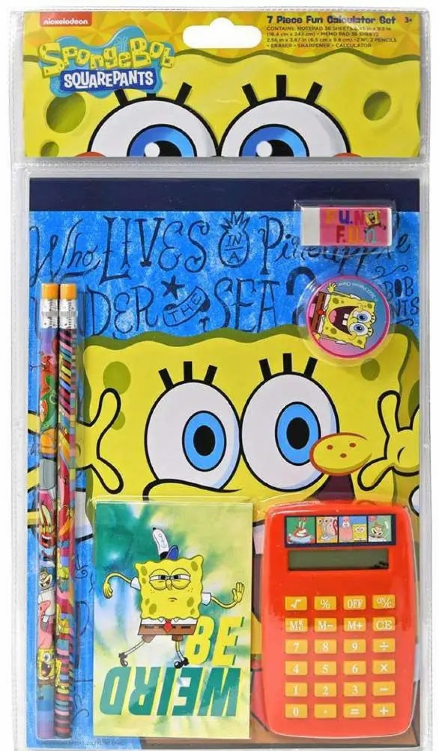 All Brands Innovative Designs | Spongebob Squarepants 7 Piece Fun Calculator Set