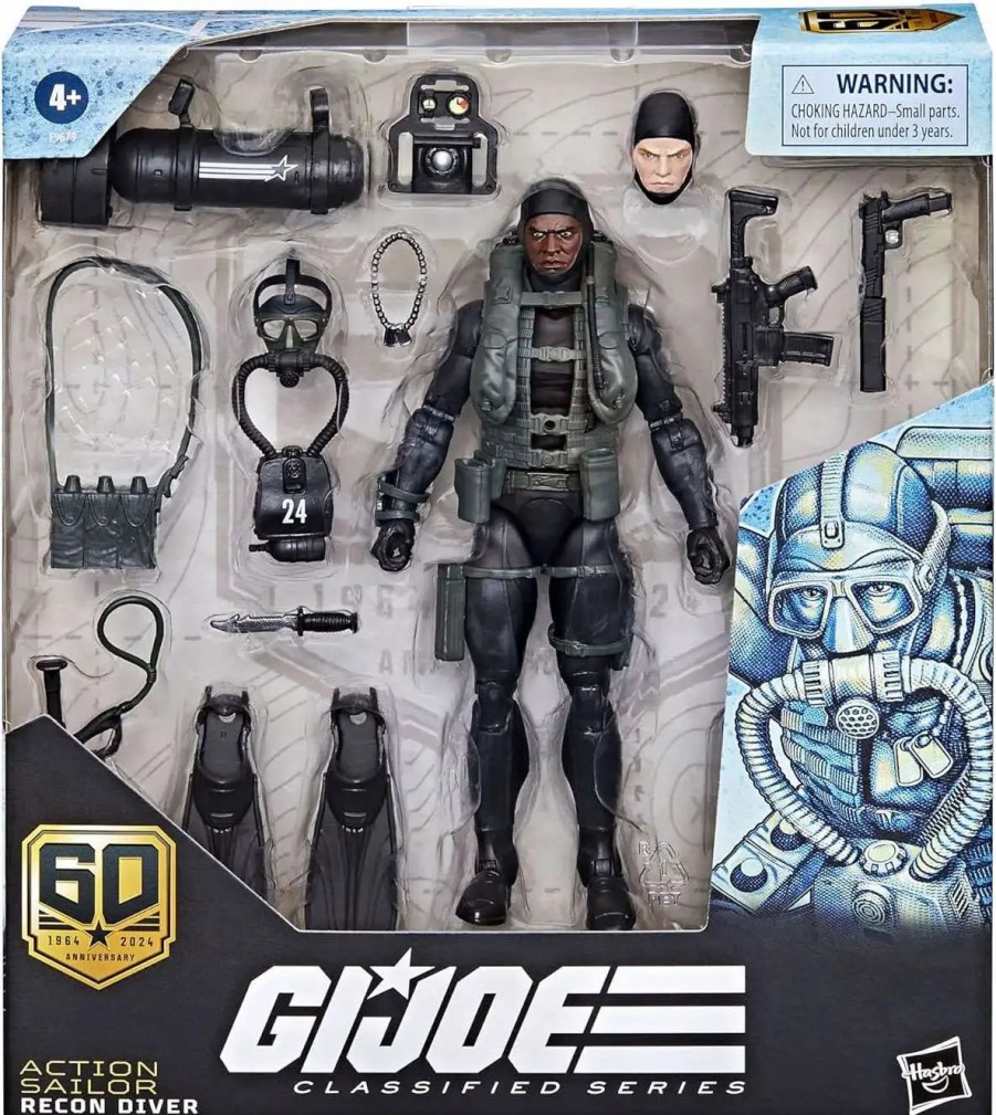 All Brands Hasbro | G.I. Joe Classified Series Action Sailor Recon Diver Deluxe Action Figure [60Th Anniversary] (Pre-Order Ships April)