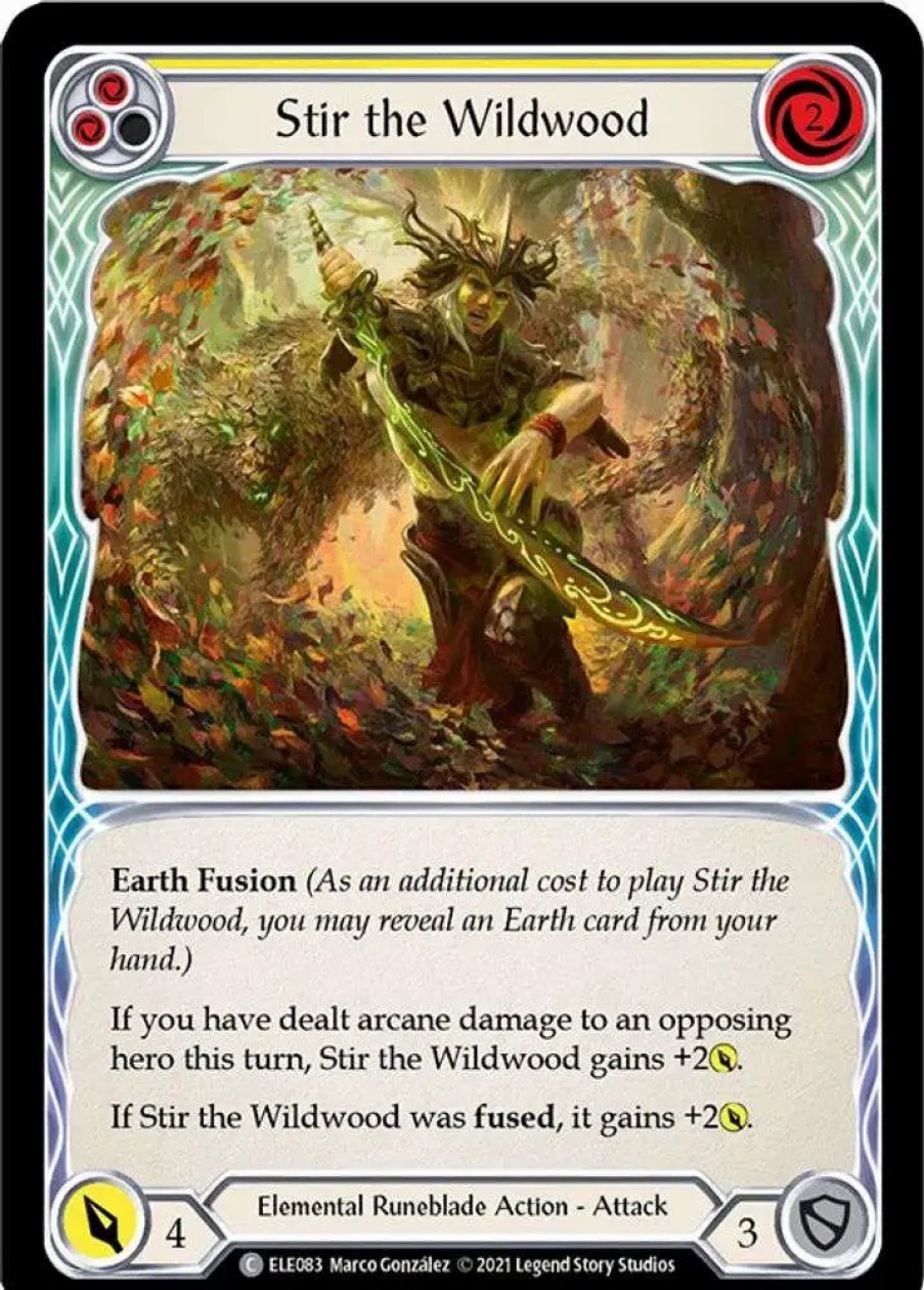 All Brands Legend Story Studio | Flesh And Blood Trading Card Game Tales Of Aria Common Stir The Wildwood Ele083 [Yellow]