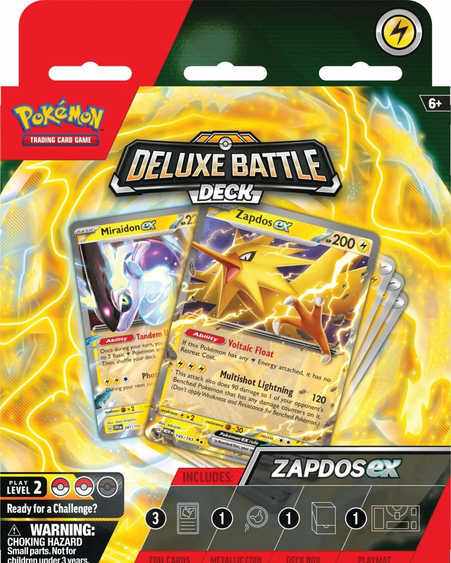 All Brands Pokemon USA | Pokemon Trading Card Game Zapdos Ex Deluxe Battle Deck [60 Cards & More] (Pre-Order Ships March)