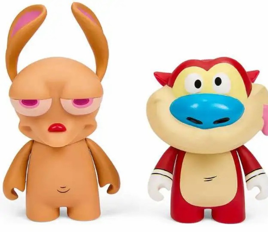 All Brands Kidrobot (NECA) | Ren & Stimpy 3-Inch Vinyl Figure 2-Pack