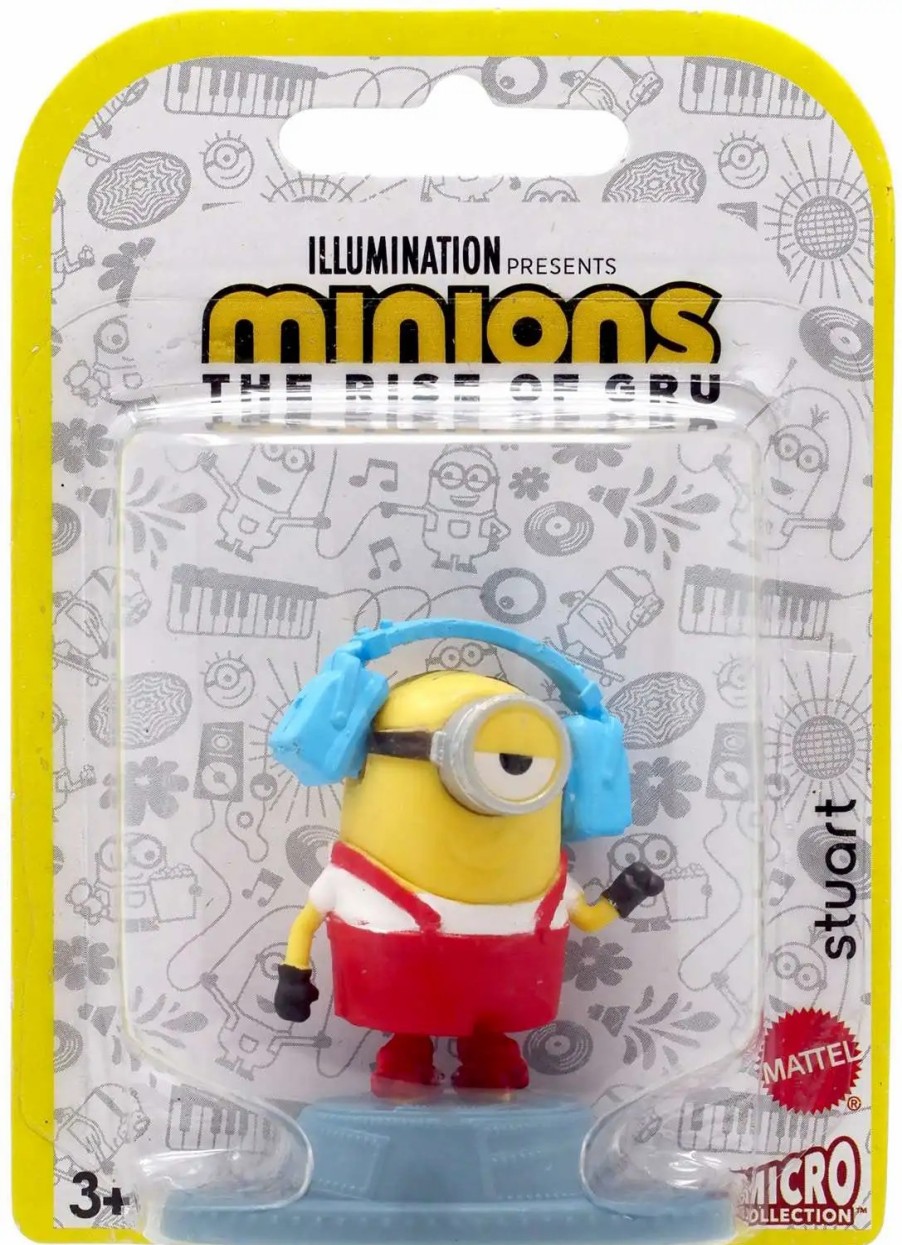 All Brands Mattel | Minions Rise Of Gru Micro Collection Stuart 2.5-Inch Mini Figure [Earmuffs]