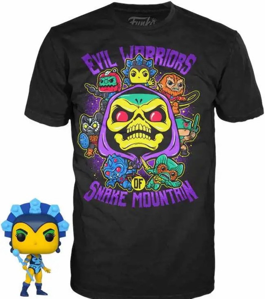 All Brands Funko | Funko Masters Of The Universe Pop! Animation Evil Lyn Exclusive Vinyl Figure & T-Shirt [Evil Warriors Of Snake Mountain, X-Large]