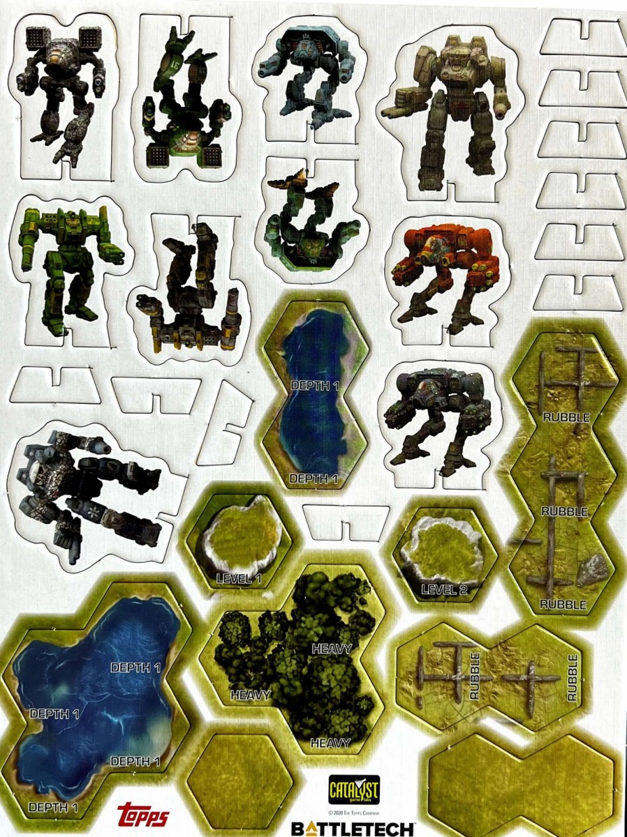 All Brands Catalyst Game Labs | Battletech Clan Invasion Additional Battlemechs & Terrain Punchboard