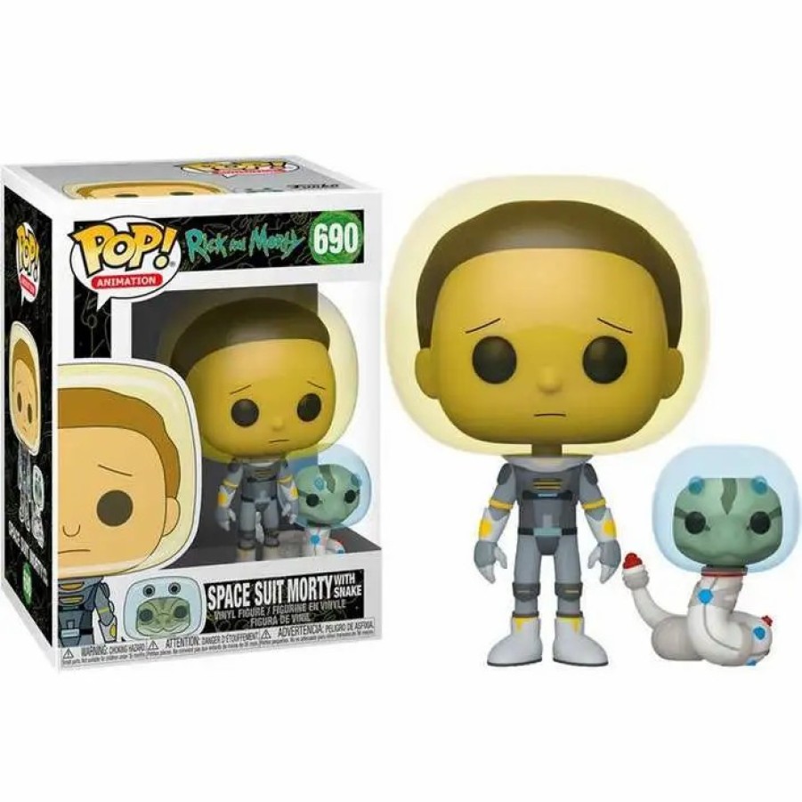 All Brands Funko | Funko Rick & Morty Pop! Animation Space Suit Morty Vinyl Figure #690 [With Snake]