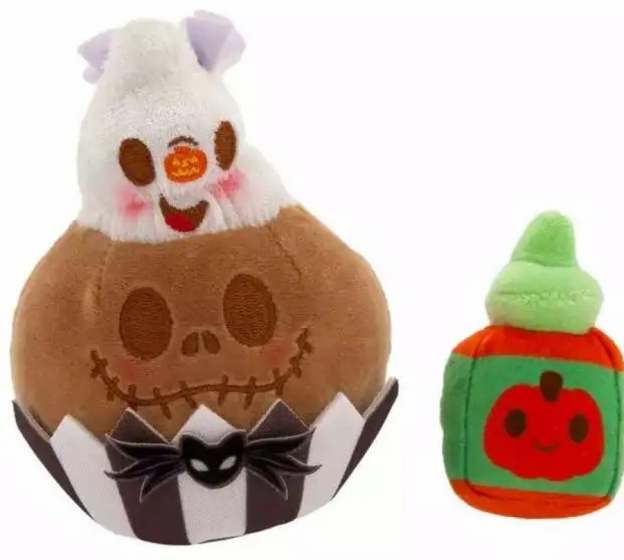 All Brands Disney | Disney Nightmare Before Christmas Munchlings Specialty Treats Cinnamon Cupcake Jack Skellington With Pumpkin Sauce Exclusive 4.5-Inch Mini Plush