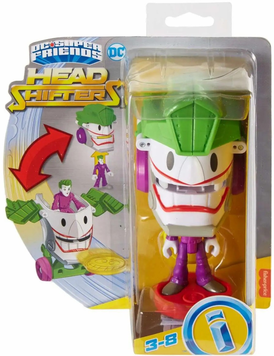 All Brands Fisher Price | Fisher Price Dc Super Friends Imaginext Head Shifters The Joker & Laff Mobile Figure Set