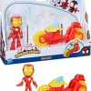 All Brands Hasbro | Marvel Spidey & His Amazing Friends Iron Man Vehicle & Action Figure