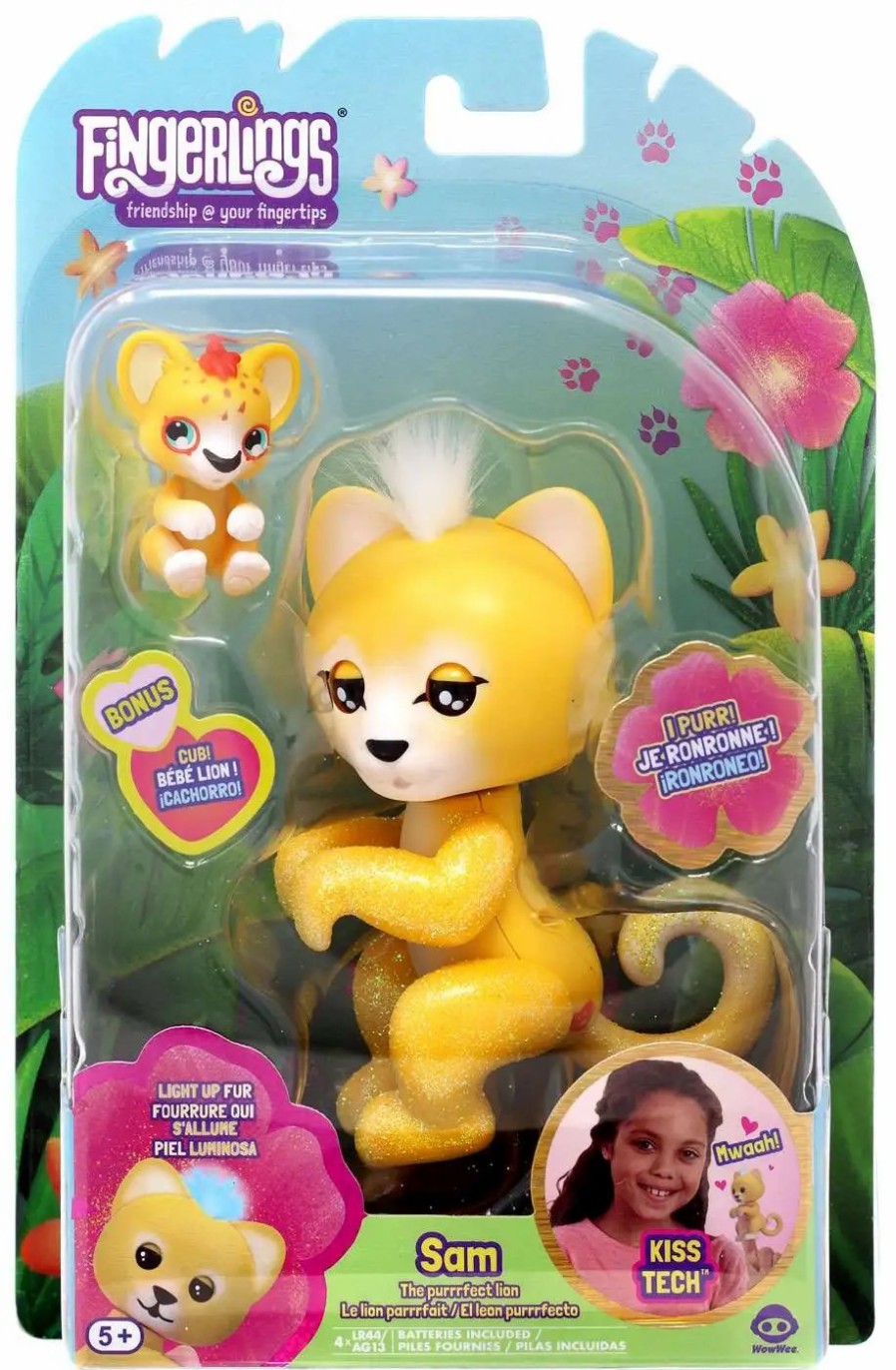 All Brands WowWee | Fingerlings The Purrrfect Lion Sam Figure [Lights Up!]