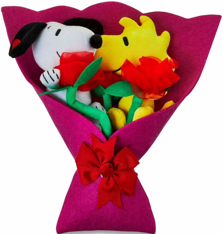 All Brands Ruz | Peanuts 2024 Valentine'S Day Snoopy & Woodstock 14-Inch Plush Bouquet