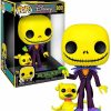 All Brands Funko | Funko Nightmare Before Christmas Pop! Disney Jack Skellington With Zero 10-Inch Vinyl Figure [Super-Sized, Blacklight]