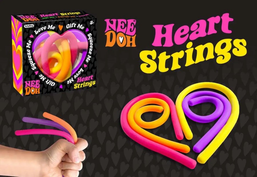 All Brands Schylling | Needoh Heart Strings Stress Ball [1 Random Color]