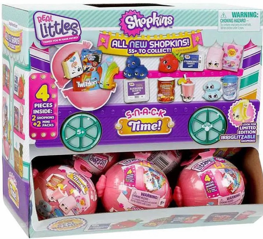 All Brands Moose Toys | Shopkins Real Littles Series 17 Snack Time! Snackball Capsule Mystery Box [18 Packs]