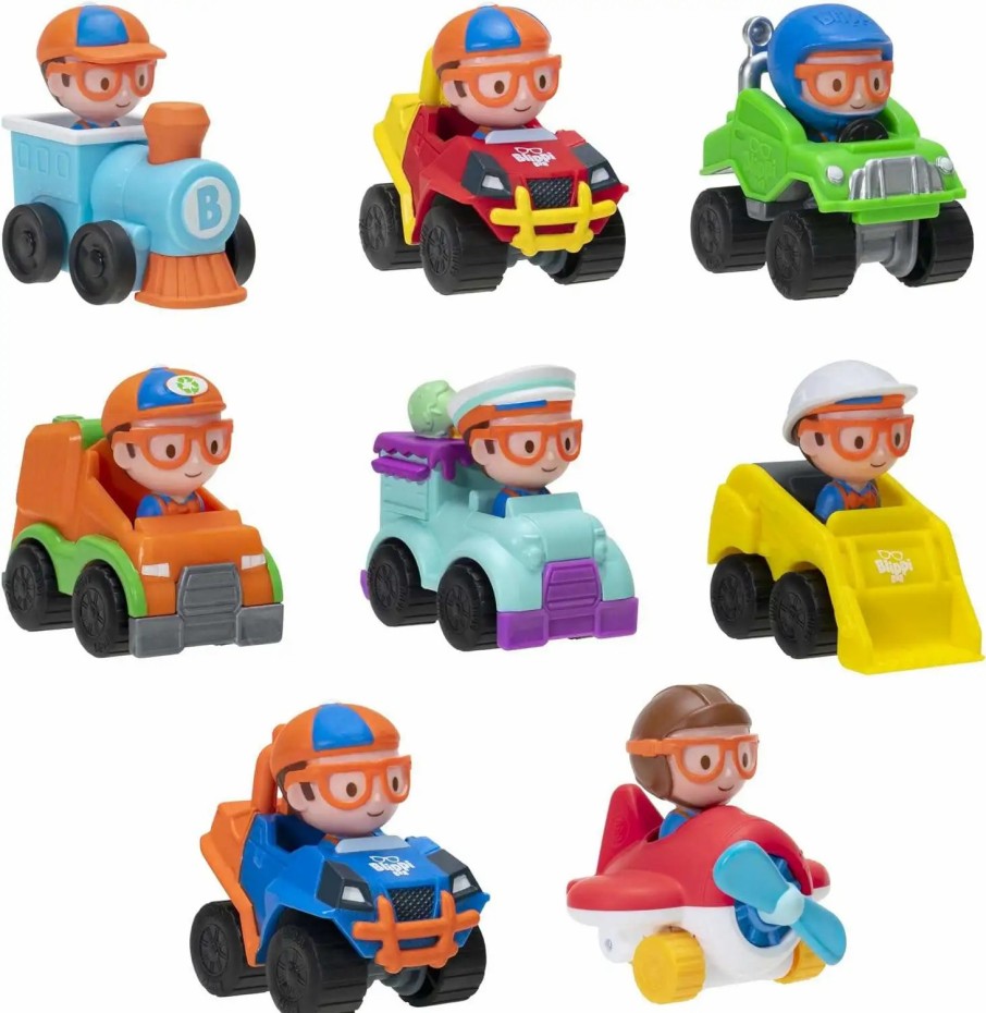 All Brands Jazwares | Blippi Mini Mobiles Multipack Mini Vehicle 8-Pack Set