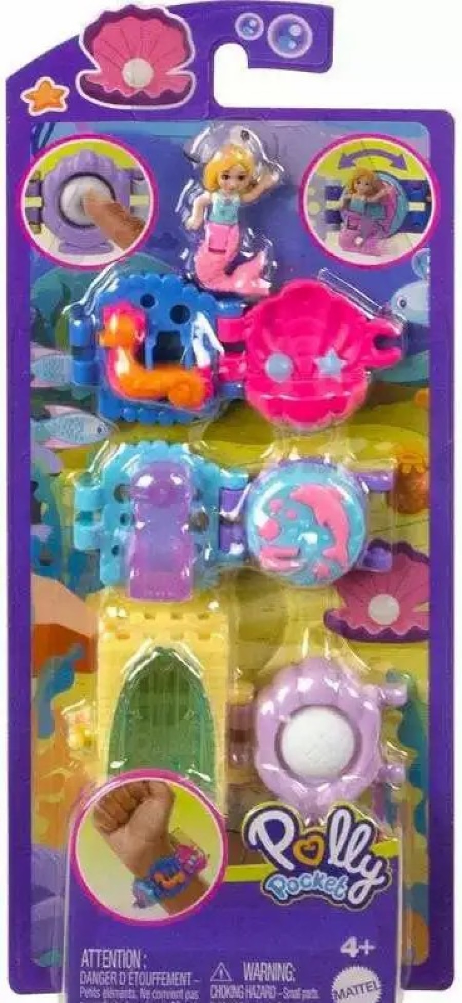 All Brands Mattel Toys | Polly Pocket Bracelet Treasures Mermaid