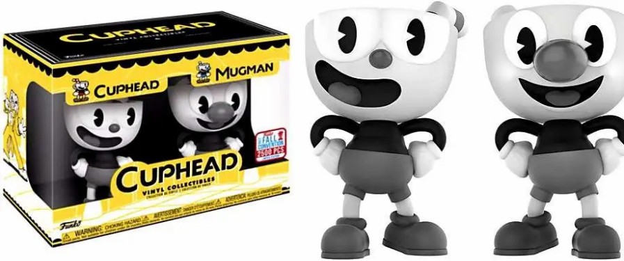 All Brands Funko | Funko Pop! Games Cuphead & Mugman Exclusive Vinyl Figure 2-Pack [Black & White]