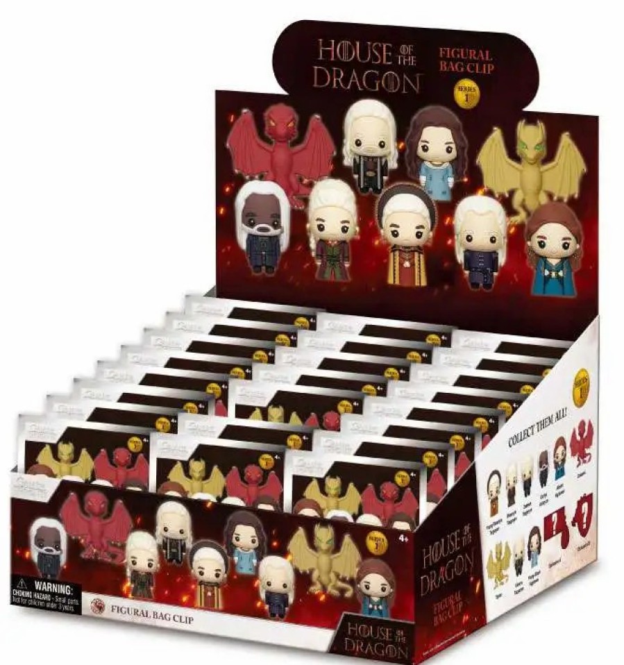 All Brands Monogram | Game Of Thrones 3D Figural Bag Clip House Of The Dragon Mystery Box [24 Packs]