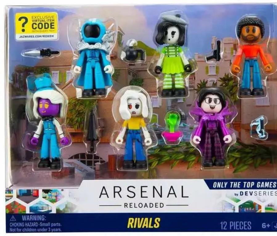 All Brands Jazwares | Roblox Devseries Arsenal Reloaded Rivals Action Figure 6-Pack